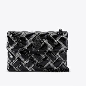 Kurt Geiger Black Crossbody Bag with Geometric Design